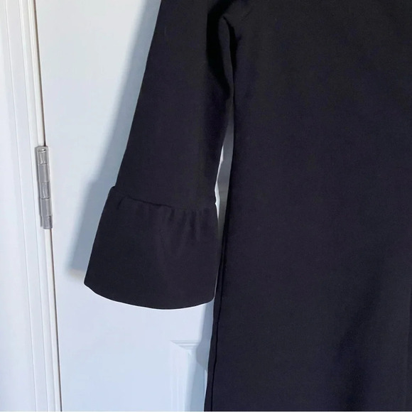 Boden Lavinia Ponte Knit Dress Black Bell Sleeves - 29266 - Picture 10 of 15